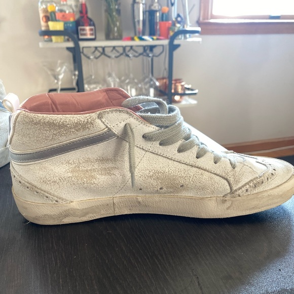 Authentic LIKE NEW Golden Goose White & Pink Mid Star Sneakers Size 39 / US 9 - Picture 5 of 12